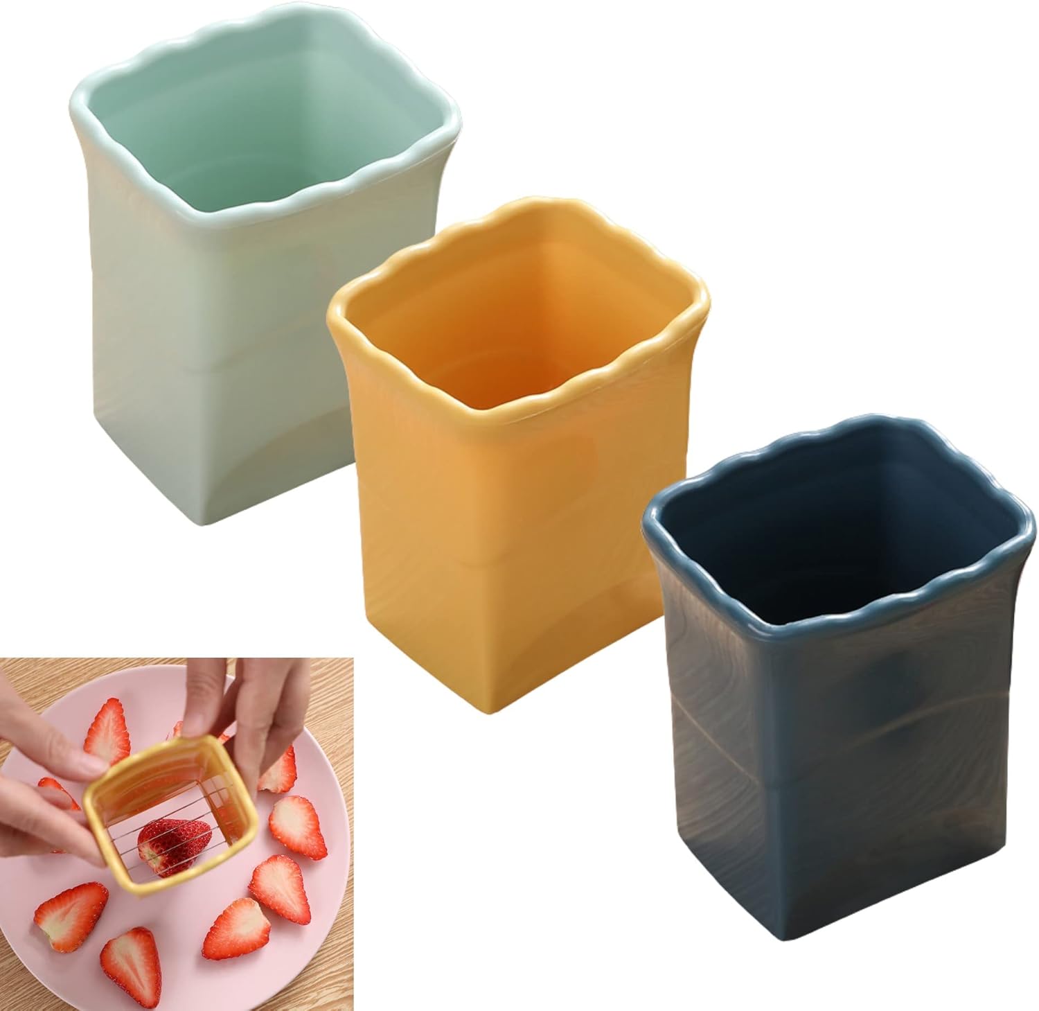 2025 New Egg Stainless Steel Strawberry Slicer