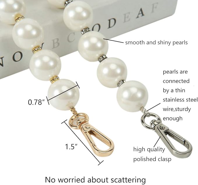 Elegant Bead Pearl Handle Strap Chain - Image 3