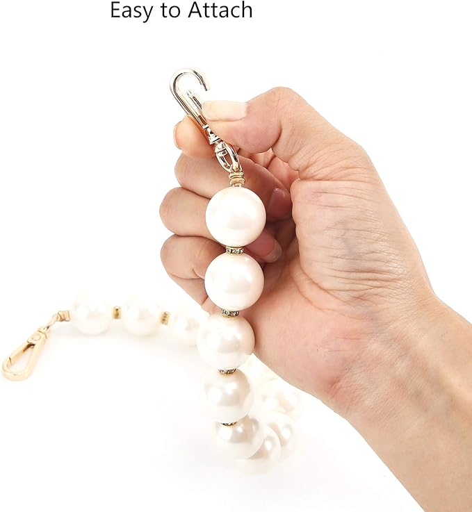 Elegant Bead Pearl Handle Strap Chain - Image 2